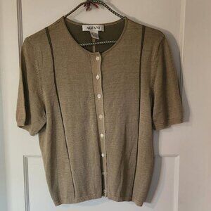 Alfani tan silk cardigan